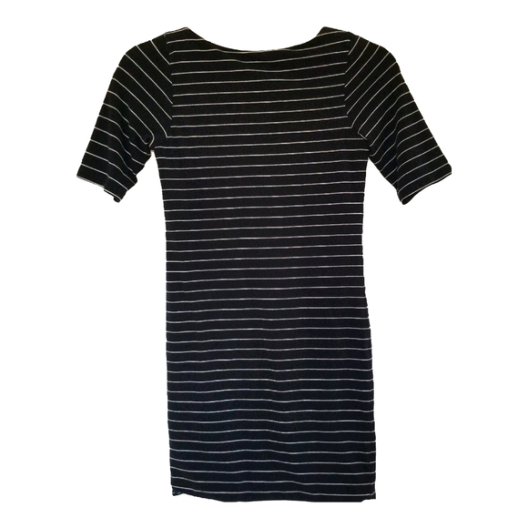 H&M BASIC Bodycon Quarter Sleeve Striped Dress - Picture 3 of 9